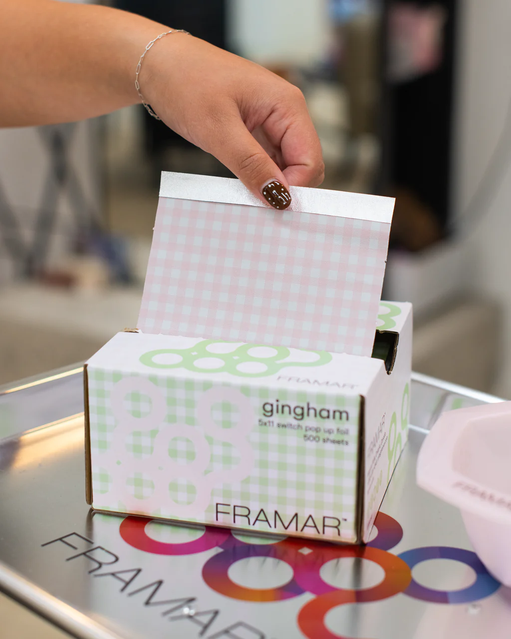 PinkGreenGingnam-5_1024x-600x750 Framar Pop Up Folie 5x11cm Gingham (500 Stück)